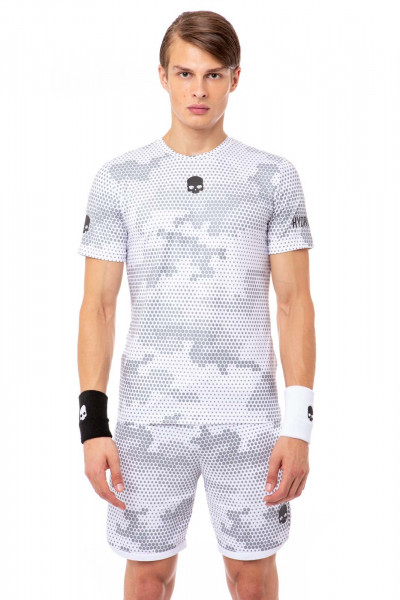 Herren Tennis-T-Shirt Hydrogen Tech Camo Tee - camo black/white