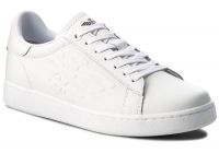 EA7 Unisex Leather Sneaker - white