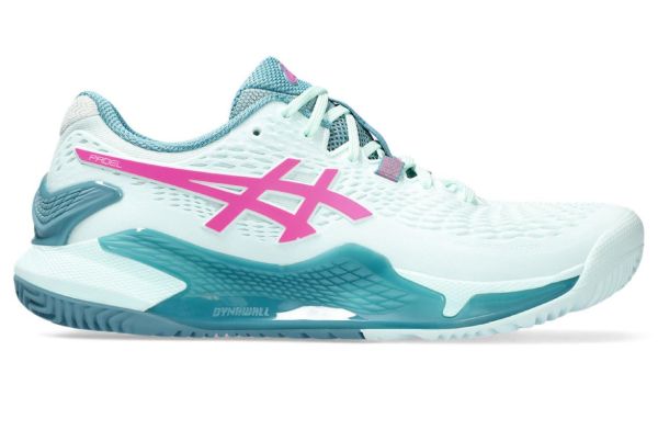 Chaussures de padel pour femmes Asics Gel-Resolution 9 Padel - soothing sea/hot pink