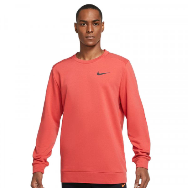 Herren Tennissweatshirt Nike Dri Fit LS Crew M - lobster/black