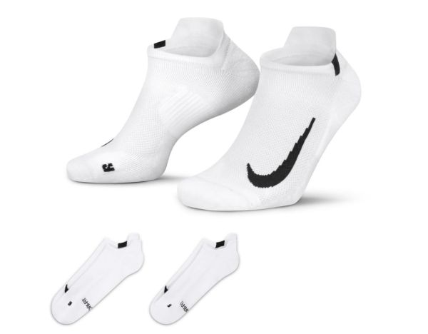 Chaussettes de tennis Nike Multiplier No Show 2P - Blanc