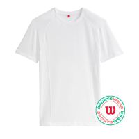 Herren Tennis-T-Shirt Wilson Players Seamless Crew 2.0 - bright white