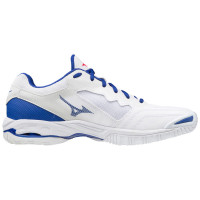 Muške cipele za squash Mizuno Wave Phantom 2 - white/reflex blue/diva pink Muške cipele za squash Mizuno Wave Phantom 2 - white/reflex blue/diva pink