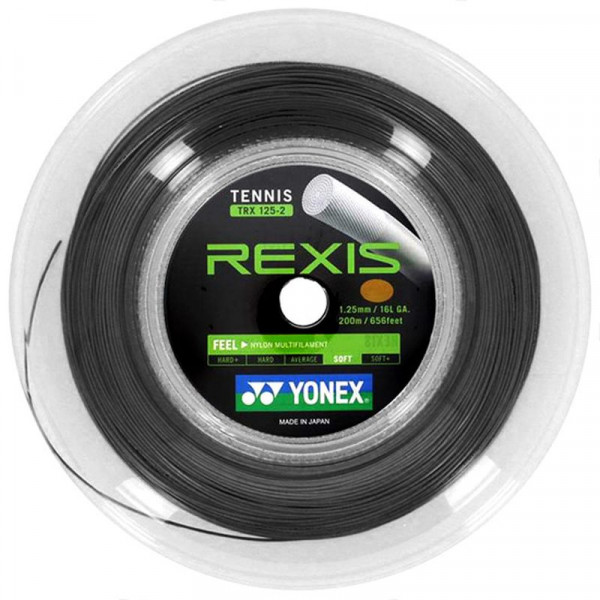 Corda da tennis Yonex Rexis (200 m) - black