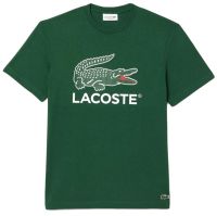 Meeste T-särk Lacoste Cotton Jersey Signature Print T-Shirt - Roheline