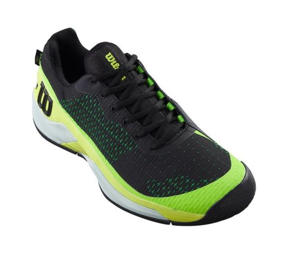 Chaussures de tennis pour hommes Wilson Rush Pro Extra Duty - black/safety yellow/green