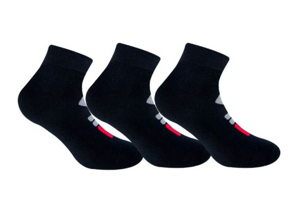 Tennissocken Fila Fitness Quarter Socks 3P - black