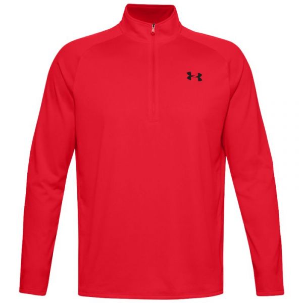 T-shirt de tennis pour hommes (manche longues) Under Armour UA Tech 2.0 1/2 Zip M - red/black