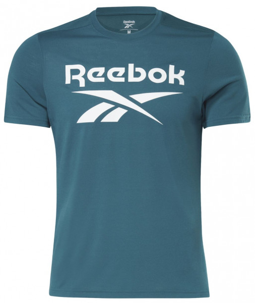 Herren Tennis-T-Shirt Reebok Workout Supremium SS Graphic - midnight pine
