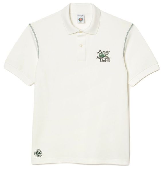 Ανδρικά Πόλο Μπλουζάκι Lacoste Sport Roland Garros Edition Pique Polo Shirt - white