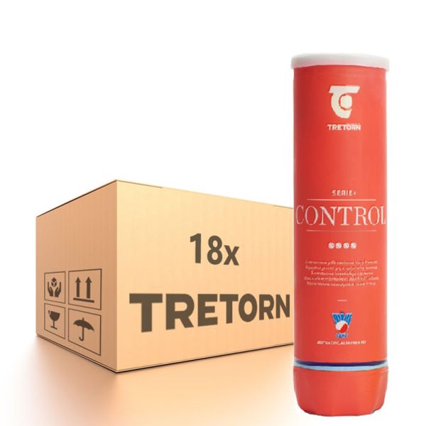 Karton piłek tenisowych Tretorn PZT Serie+ Control (red can) - 18 x 4B