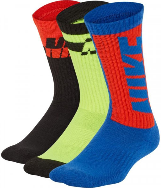  Nike Everyday Cushioned Kids' Crew Socks - 3 pary/multicolor