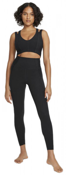 Top de tenis para mujer Nike Yoga Luxe Dri Fit Women's Infinalon Jumpsuit W - black/dark smoke grey