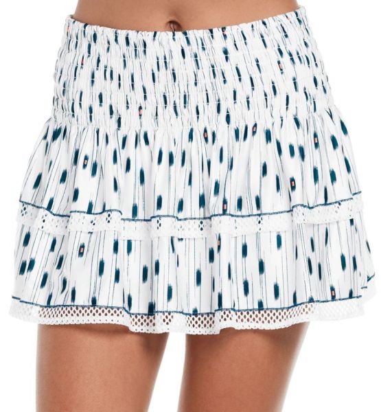 Women's skirt Lucky in Love Palms D'Amour Long Chic Smocked Skirt - white