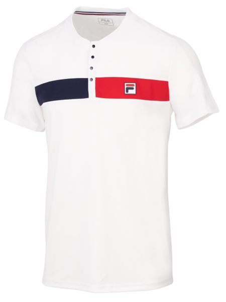 Polo de tennis pour hommes Fila US Open Emilio T-Shirt - white alyssum
