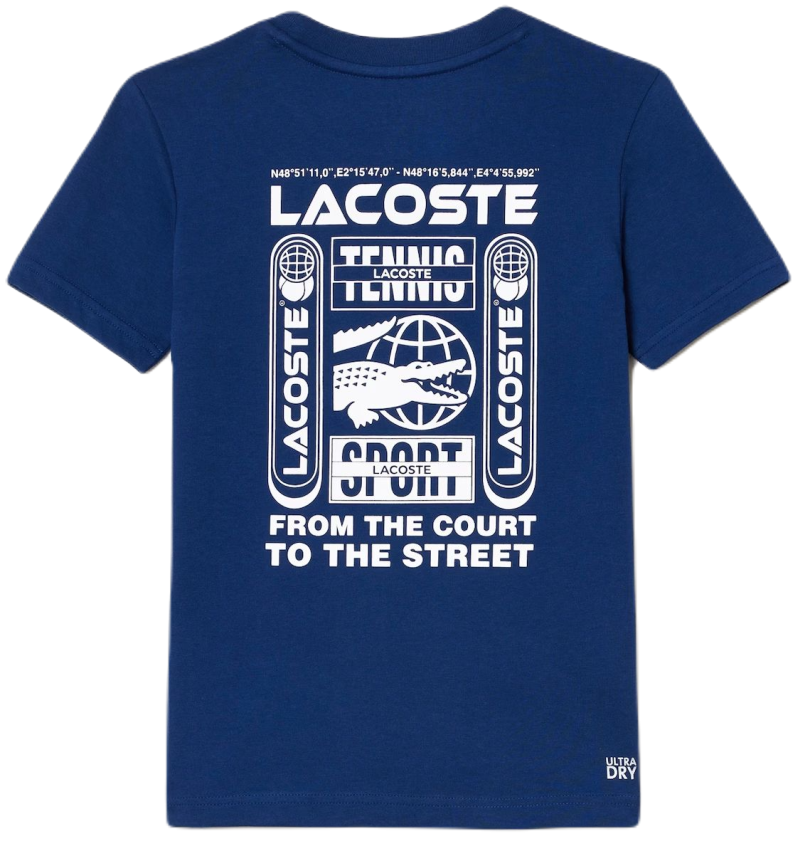 Boys' t-shirt Lacoste Cotton Jersey Tennis T-Shirt - navy blue