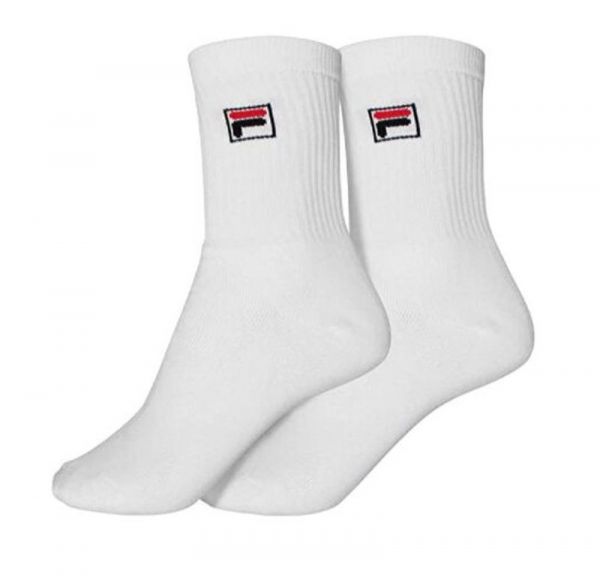 Chaussettes de tennis Fila Long Frottee Socks 2P - white