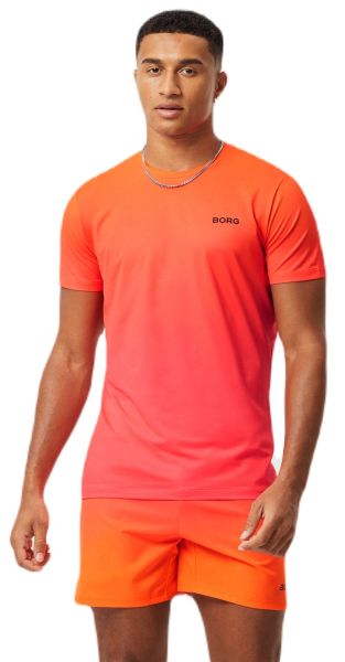 Herren Tennis-T-Shirt Björn Borg Allover Printed T-Shirt - orange