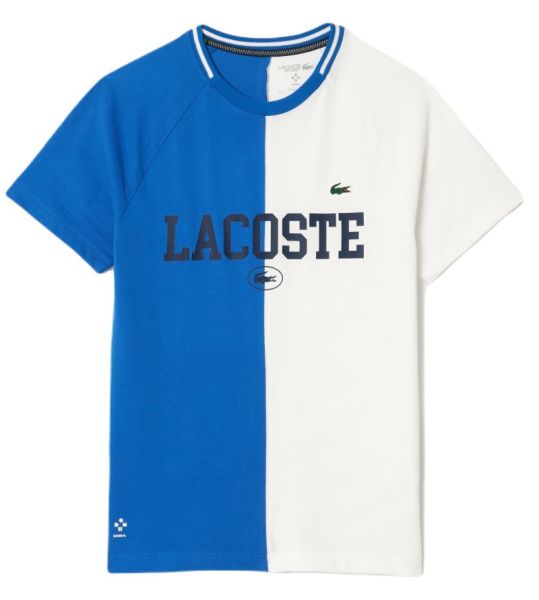 Herren Tennis-T-Shirt Lacoste Sport x Daniil Medvedev Ultra-Dry Tennis T-Shirt - blue/white