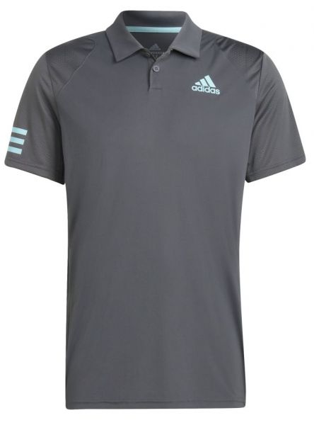  Adidas Club 3-Stripes Polo Shirt - grey six/pulse aqua