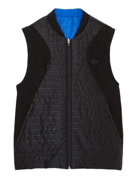 Herren Tennisweste Lacoste SPORT Padded And Reversible Vest Jacket - black/blue
