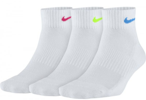  Nike Everyday Cushion Ankle - 3 pary/white multi-color