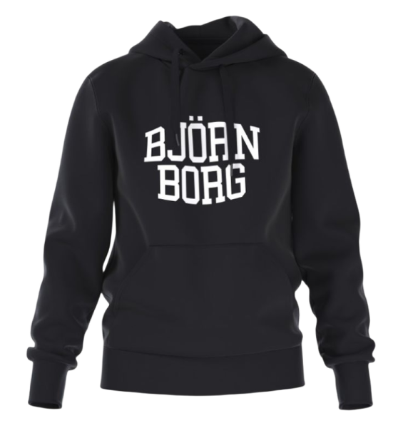 Herren Tennissweatshirt Björn Borg Essential Hoodie - black beauty