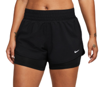 Shorts de tennis pour femmes Nike Dri-Fit One 2-in-1 Shorts - black/reflective silver