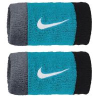 Riešo apvijos Nike Swoosh Doubl -Wide Wristbands - cool grey/teal nebula/black