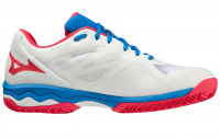 Chaussures de padel pour hommes Mizuno Wave Exceed Light Padel - white/opera red/prace blue