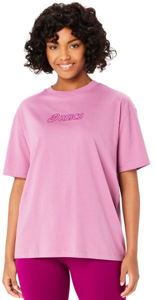 Maglietta Donna Asics Logo T-Shirt - soft berry