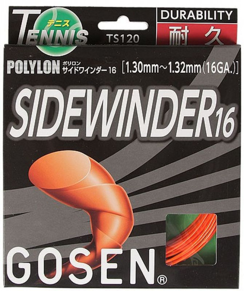 Tenisový výplet Gosen Polylon Sidewinder (12.2 m) - orange