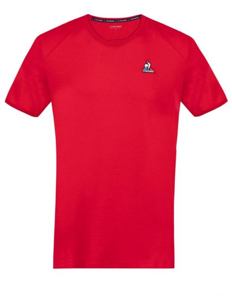Herren Tennis-T-Shirt Le Coq Sportif Training Perf Tee SS No.1 M - rouge electro