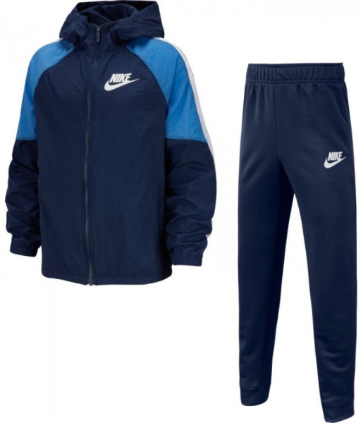  Nike Swoosh Woven Track Suit - midnight navy/mountain blue/white/white