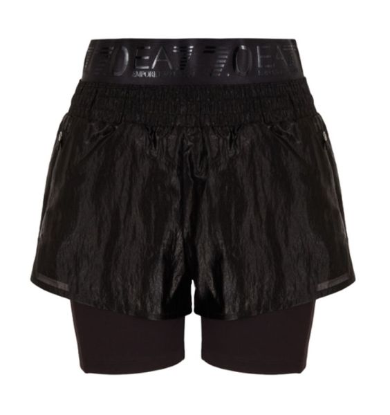 Dámské tenisové kraťasy EA7 Woman Woven Shorts - black
