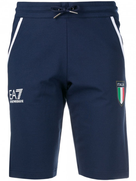 Teniso šortai moterims EA7 Woman Jersey Shorts - navy blue