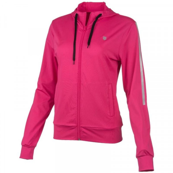 Damen Tennissweatshirt K-Swiss Hypercourt Express Jacket W - pink yarrow