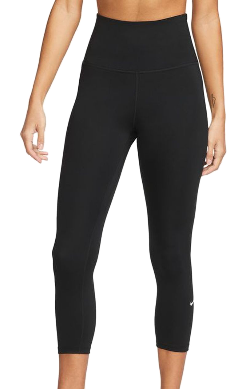 Women's leggings Nike Dri-Fit One Crop Training Tights W - black/white, Tennis Zone