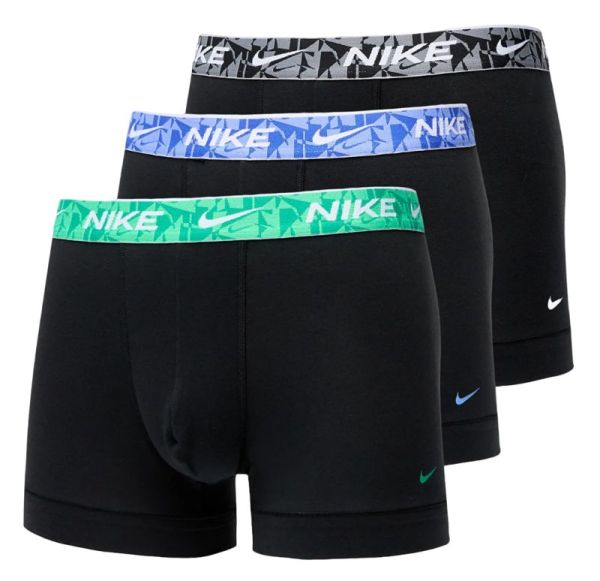 Boxer alsó Nike Everyday Cotton Stretch Trunk 3P - Fekete