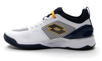 Férfi cipők Lotto Mirage 200 Clay - all white/navy blue/saffron Férfi cipők Lotto Mirage 200 Clay - all white/navy blue/saffron