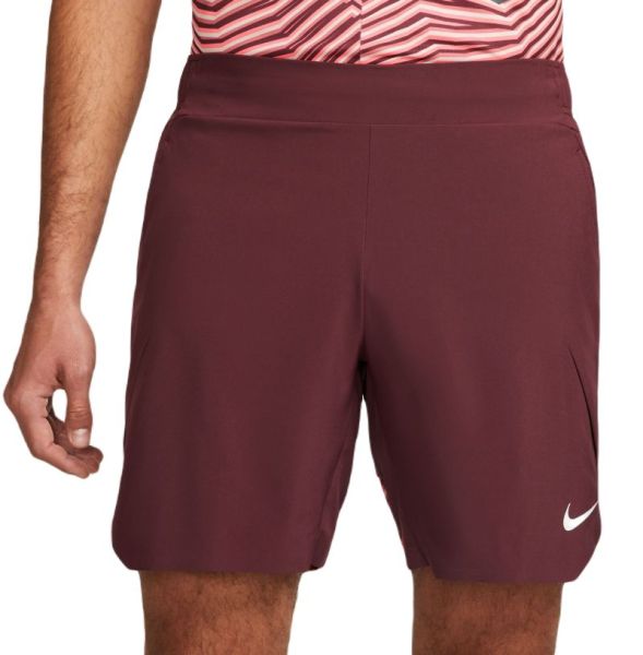 Herren Tennisshorts Nike Dri-Fit Slam Tennis Shorts - night maroon/white