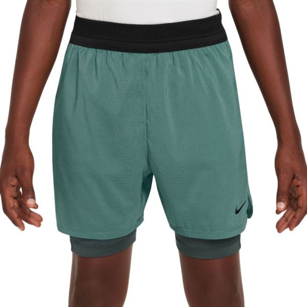 Dječake kratke hlače Nike Kids Dri-Fit Adventage Multi Tech Shorts - Crni, Višebojni, Zeleni