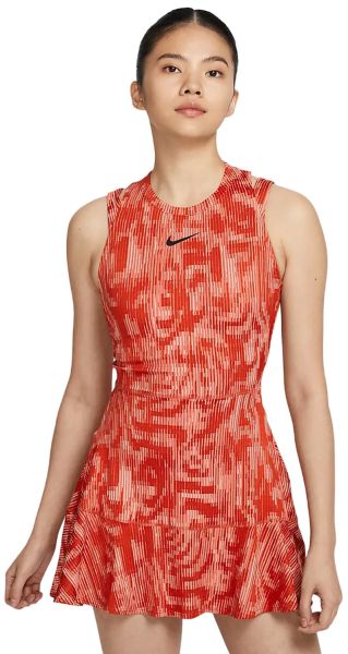 Dámské tenisové šaty Nike Court Dri-Fit Slam RG Tennis Dress - Hnědý, Černý