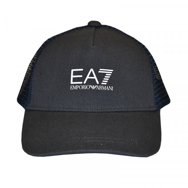 Czapka tenisowa EA7 Man Woven Baseball Hat - ebony/white