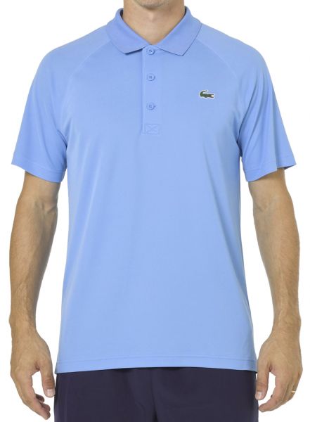  Lacoste SPORT Breathable Run-Resistant Interlock Polo Shirt - blue