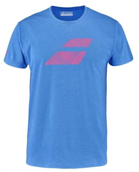 Herren Tennis-T-Shirt Babolat Exercise Big Flag Tee Men - french blue heather