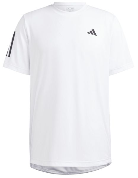 T-shirt pour hommes Adidas Club 3 Stripes Tennis Tee - white blanc