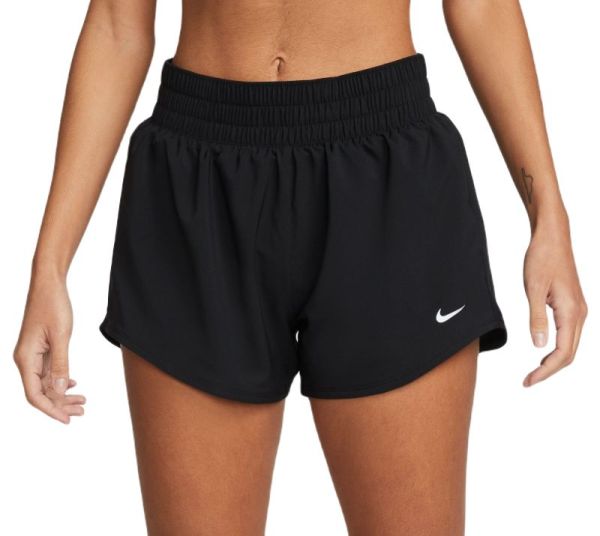 Damen Tennisshorts Nike Dri-Fit One 3in Short - black/reflective silver