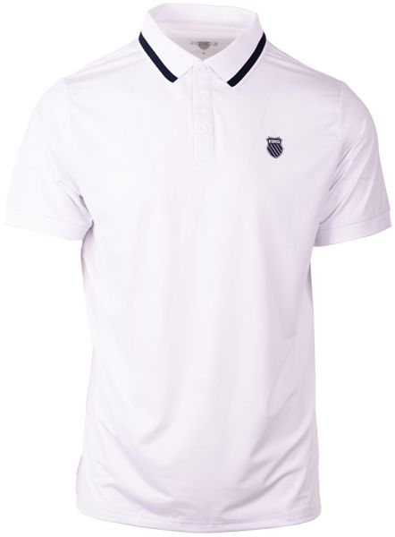 Herren Tennispoloshirt K-Swiss Tac Hypercourt Basic Polo - white