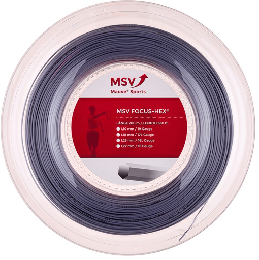 Racordaj tenis MSV Focus Hex (200 m) - silver